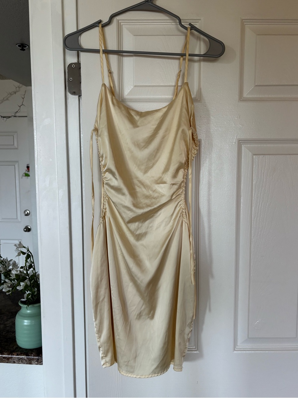 Gold Ruched Cut-Out Dress - Picture 4 of 5